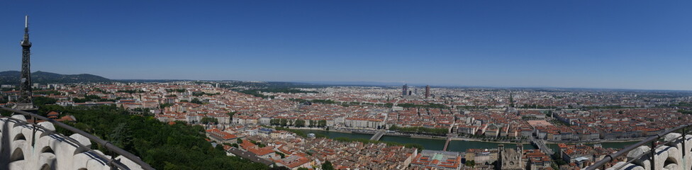 Fototapeta na wymiar Panoramique de Lyon