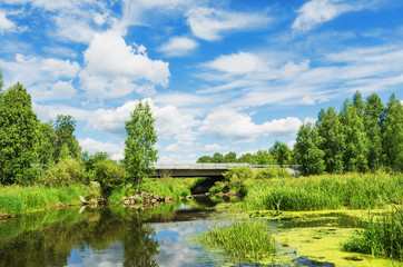 Road bridge over the river Neiva