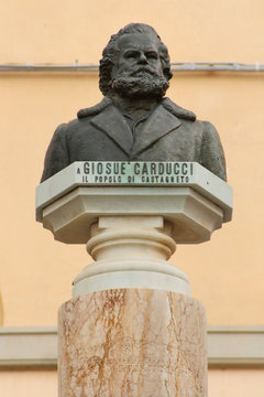 bust of Giosuè Carducci, Castagneto Carducci, Tuscany, Italy