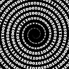 Binary Code Background. Numbers Concept. Algorithm, Data Code, Decryption and Encoding