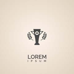 billiard trophy icon. billiard trophy logo