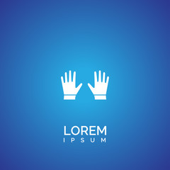 Fototapeta premium glove icon. glove logo