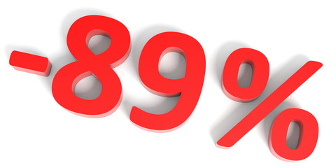 Discount 89 percent off sale.