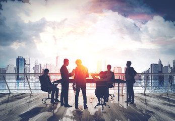 Group of businessmtn at meeting