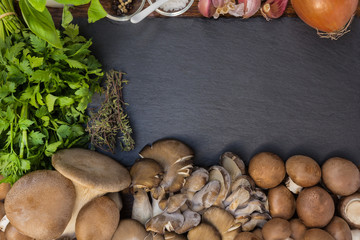 Mushrooms with some other ingredients