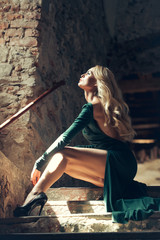 Pretty woman with blonde hair