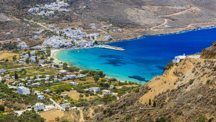 Fototapeta na wymiar scenic Greece - Amorgos island - Aegialis bay, Cyclades