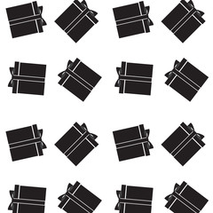 Gift box black white pattern