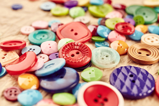 Buttons close up