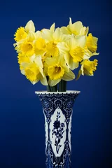 Deurstickers narcisses in a vase © darko