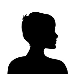 Vector silhouette of woman.
