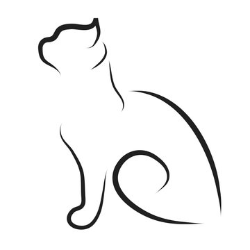 Vector illustration of cat logo.