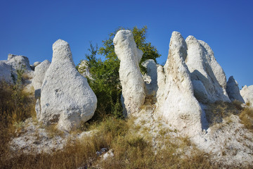 Panoramic view Rock phenomenon Stone Wedding near town of Kardzhali, Bulgaria