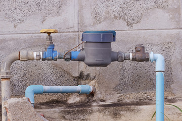 water pipe with meter