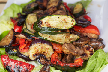 tasty delicious vegetables from the grill