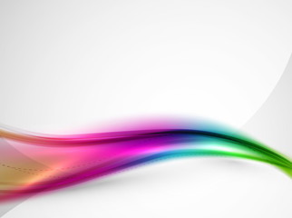 Naklejka premium Rainbow color glossy silk elegant wave
