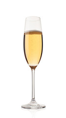 Glass of champagne isolated on a white background