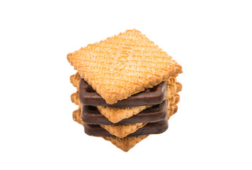 biscuits with chocolate glaze
