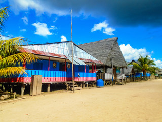 Village Puerto Miguel in Peru