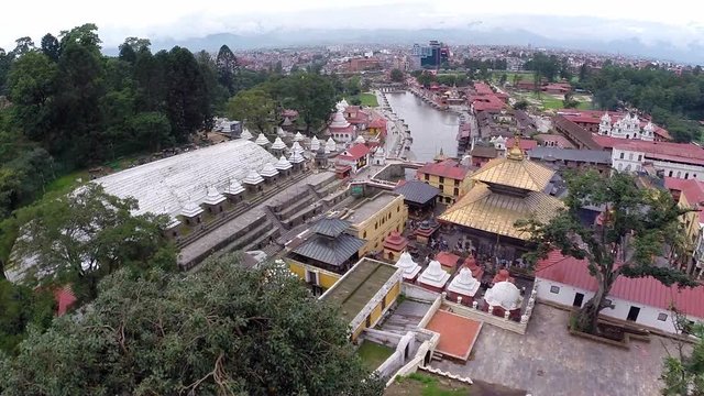 Pashupatinath drone footage, Nepal