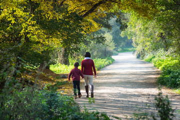 Family autumn walk