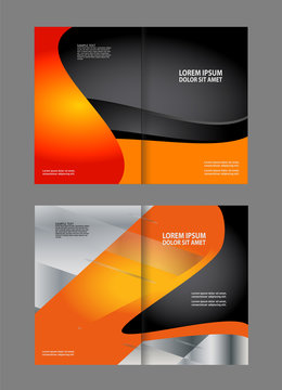 Vector orange brochure template design
