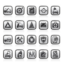Roadside Assistance and tow  icons  - vector icon set