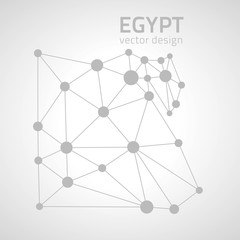 Egypt vector triangle perspective map