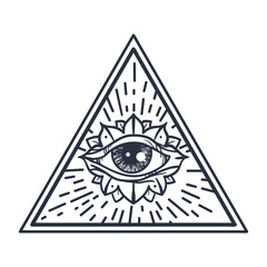 All Seeing Eye in Triangle