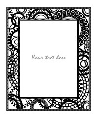 Steampunk style. Template steampunk design for card. Frame for your text
