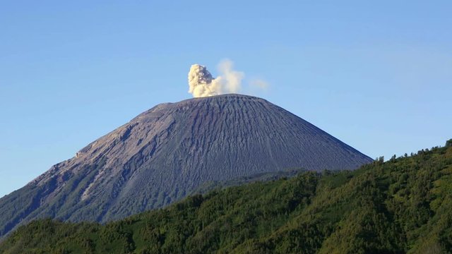 Accelerated Semeru volcano eruption, East Java, Indonesia