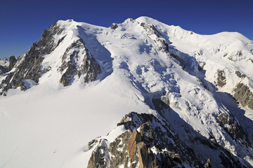Fototapeta na wymiar Mont Blanc viewed from Aiguille de Midi, France 