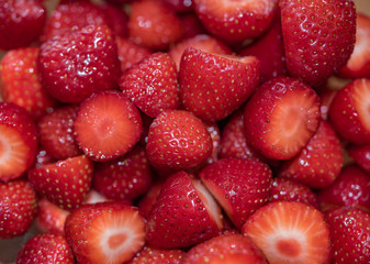 Fresh cut strawberry