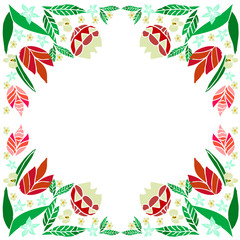 Naklejka premium Hand drawn vector floral frames. Tulips.