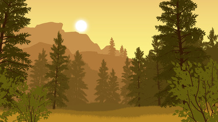 forest landscape illustration - 115999397