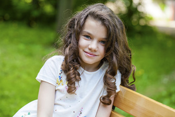 Portrait of a beautiful young little girl