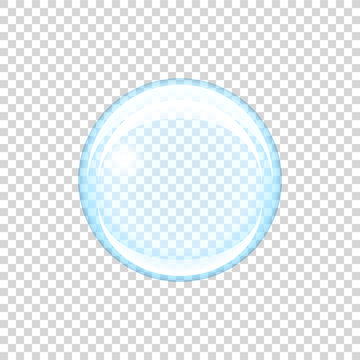 Transparent soap bubble, vector illustration