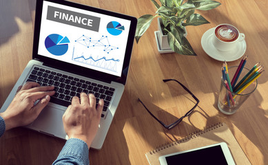 Finance bar graph chart investment money