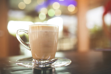 Coffee cup in coffee shop