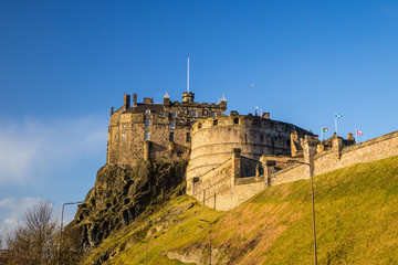 Fototapeta na wymiar View of Edinburgh Castle in Scotland