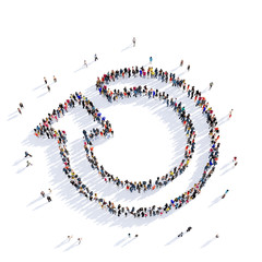 arrow direction shape icon 3D rendering