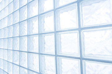 glass block wall cool tone