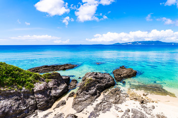 Sea, coast, shore, landscape, seascape. Okinawa, Japan, Asia.