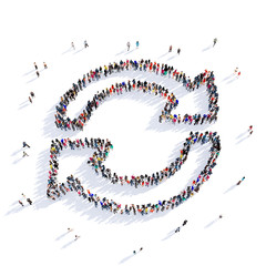 arrow direction shape icon 3D rendering