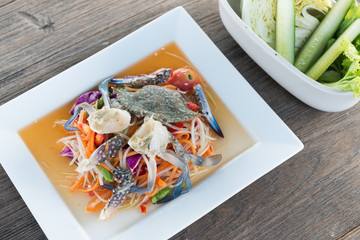 Papaya Salad with Blue Crab