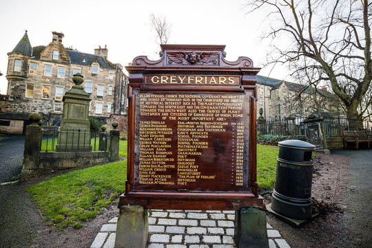 A Statue Of Greyfriars Bobby In Edinburgh