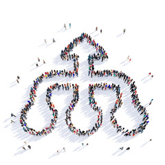 arrow direction shape icon 3D rendering