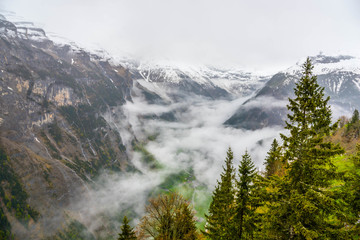 view of Lauterbrunnen from murren - Switzerland