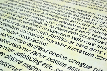 Fototapeta premium Text Seite Latein