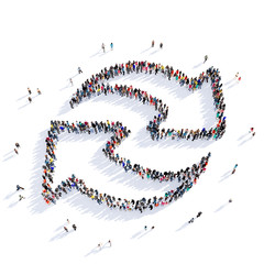 arrow direction shape icon 3D rendering